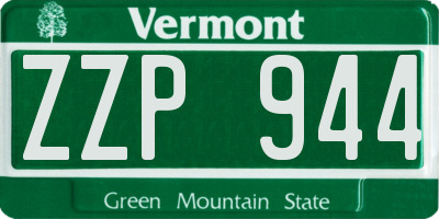 VT license plate ZZP944