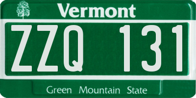 VT license plate ZZQ131