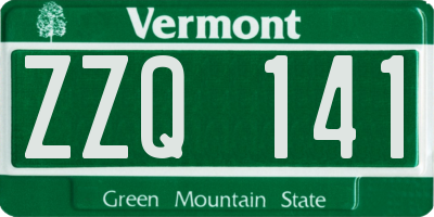 VT license plate ZZQ141