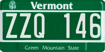VT license plate ZZQ146