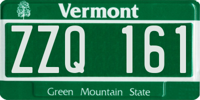 VT license plate ZZQ161