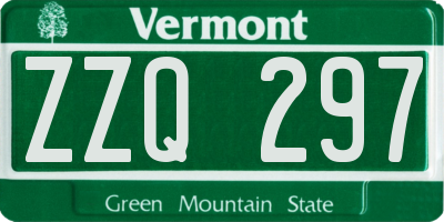 VT license plate ZZQ297