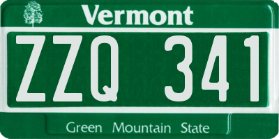 VT license plate ZZQ341
