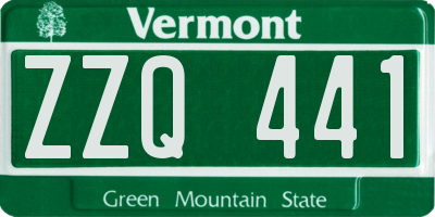 VT license plate ZZQ441