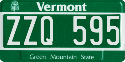 VT license plate ZZQ595