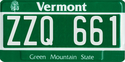 VT license plate ZZQ661