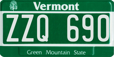 VT license plate ZZQ690