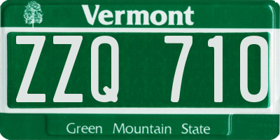 VT license plate ZZQ710