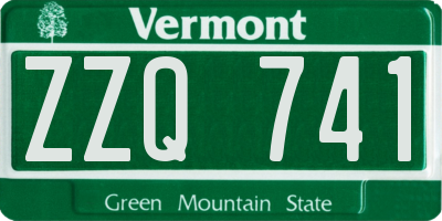 VT license plate ZZQ741