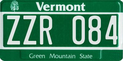 VT license plate ZZR084