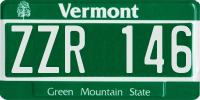 VT license plate ZZR146