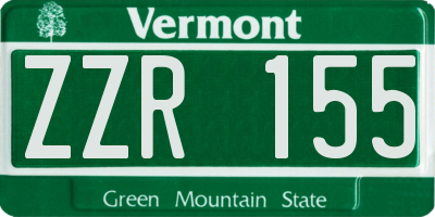VT license plate ZZR155