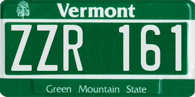 VT license plate ZZR161
