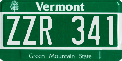 VT license plate ZZR341
