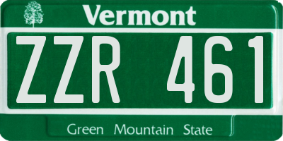 VT license plate ZZR461