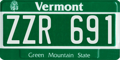 VT license plate ZZR691