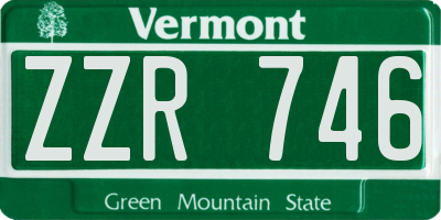 VT license plate ZZR746