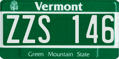 VT license plate ZZS146