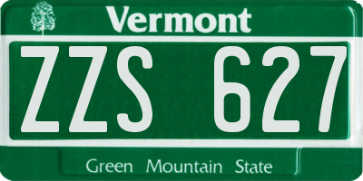 VT license plate ZZS627