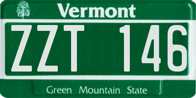 VT license plate ZZT146