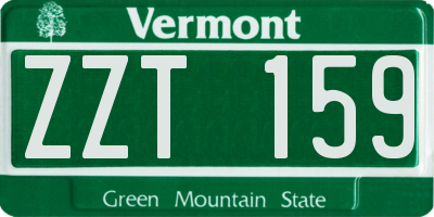 VT license plate ZZT159