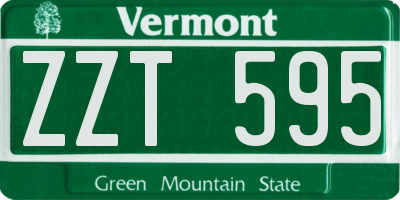 VT license plate ZZT595