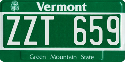 VT license plate ZZT659