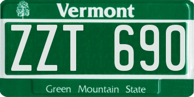 VT license plate ZZT690