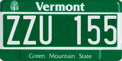 VT license plate ZZU155