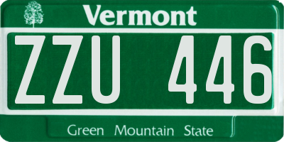 VT license plate ZZU446