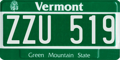 VT license plate ZZU519