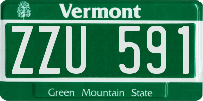 VT license plate ZZU591