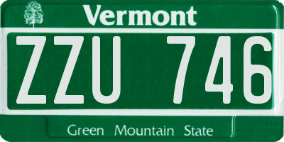 VT license plate ZZU746