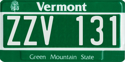 VT license plate ZZV131