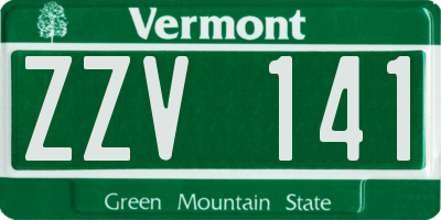 VT license plate ZZV141