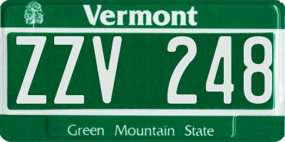 VT license plate ZZV248