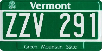 VT license plate ZZV291
