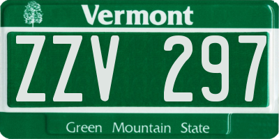 VT license plate ZZV297