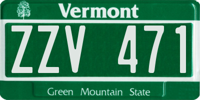 VT license plate ZZV471