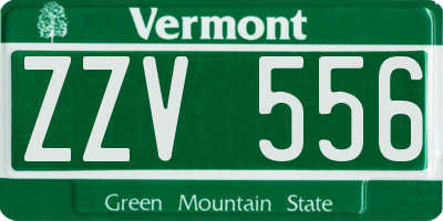 VT license plate ZZV556