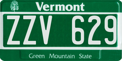 VT license plate ZZV629
