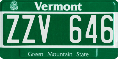 VT license plate ZZV646