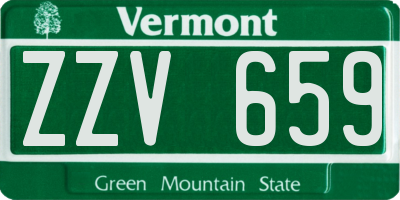 VT license plate ZZV659