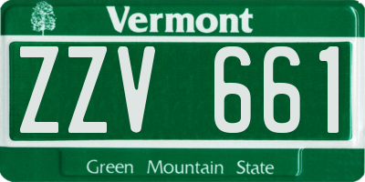 VT license plate ZZV661