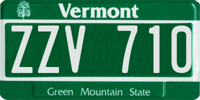 VT license plate ZZV710