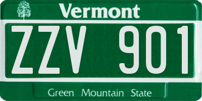 VT license plate ZZV901