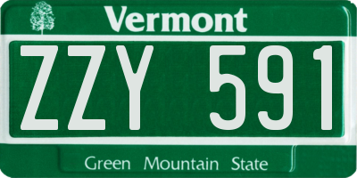 VT license plate ZZY591