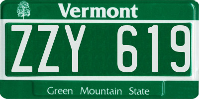 VT license plate ZZY619