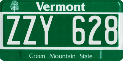 VT license plate ZZY628