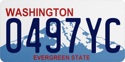 WA license plate 0497YC